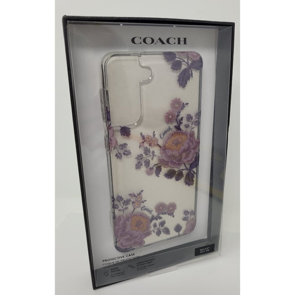 Coach Protective Case for Samsung Galaxy S21+ 5G / S21 Plus Moody Floral Purple